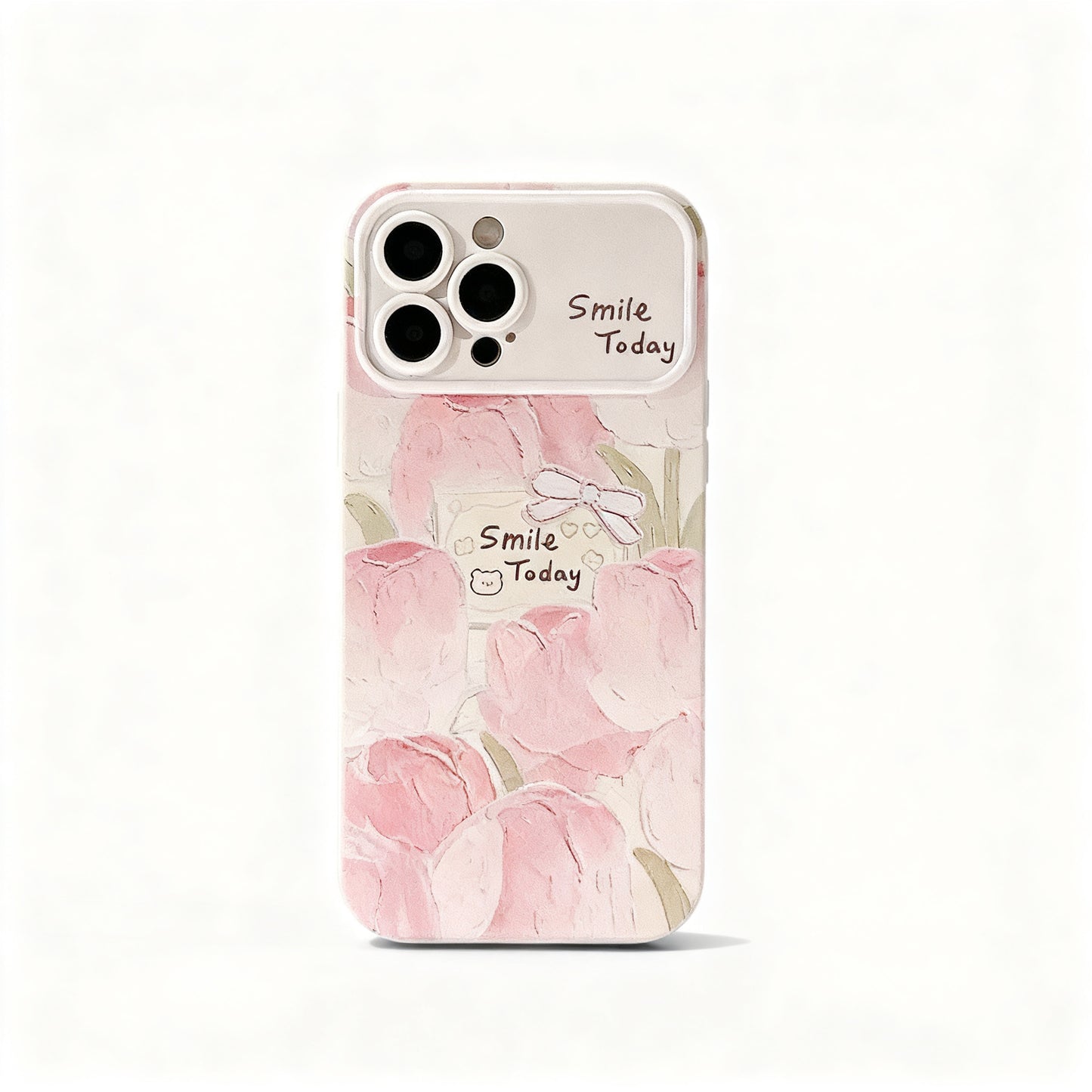Pink Tulip Floral Soft Phone Case for iPhone