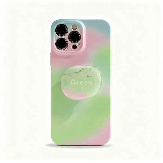 Soft Pink Floral Stand Phone Case for iPhone