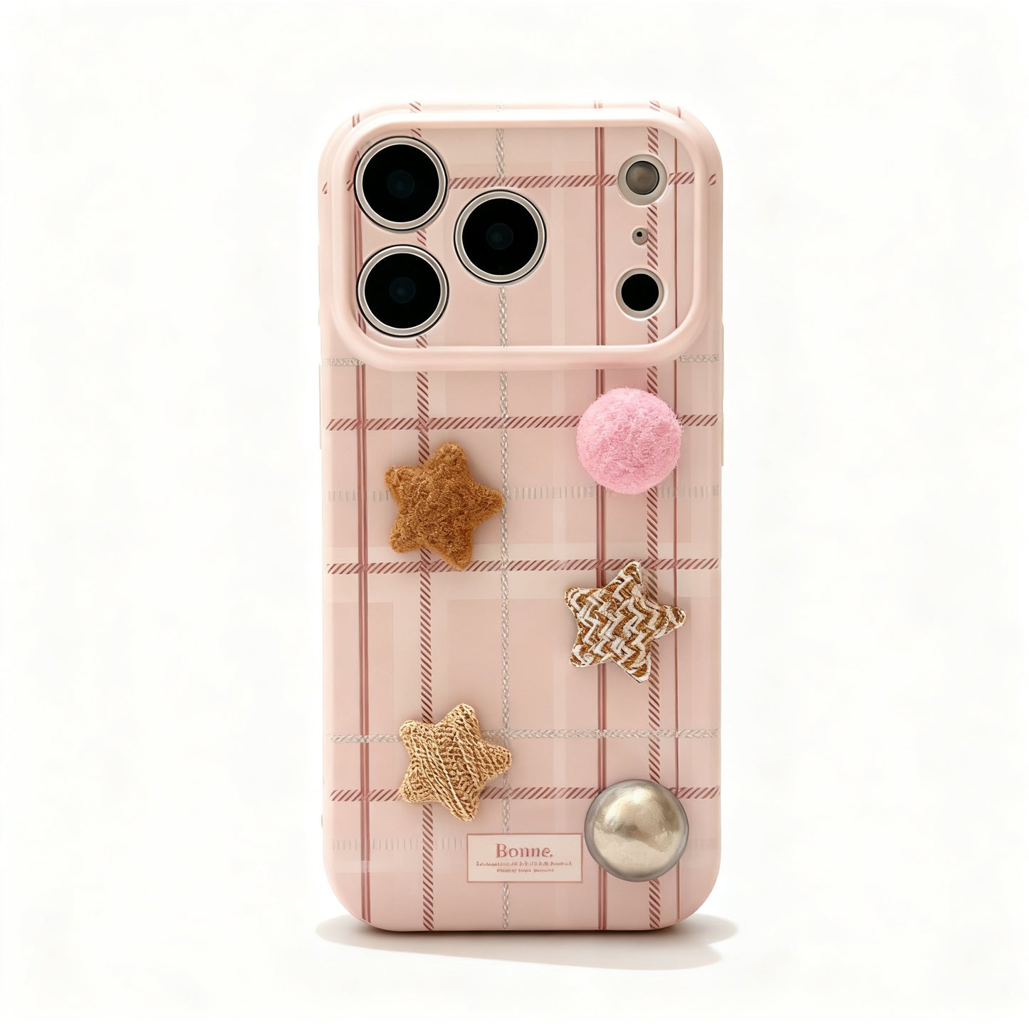 Pink Plaid Soft Phone Case for iPhone