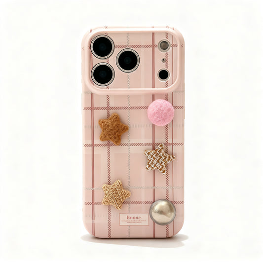 Pink Plaid Soft Phone Case for iPhone
