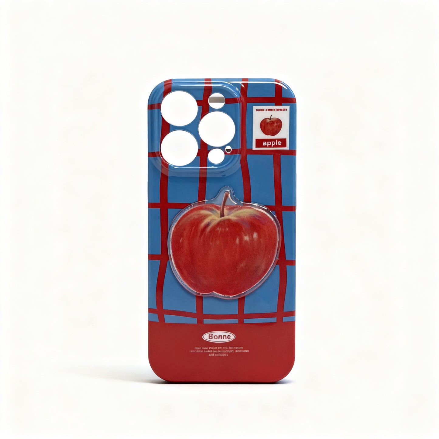 Red and Blue Plaid Soft Phone Case for iPhone
