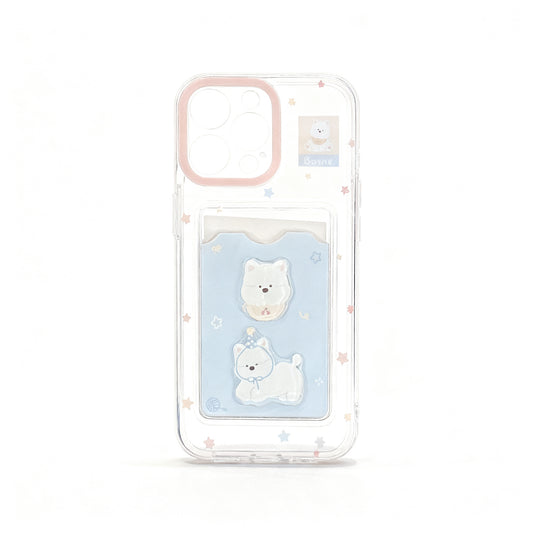 Korean Style Cute Dog Clear Phone Case for iPhone