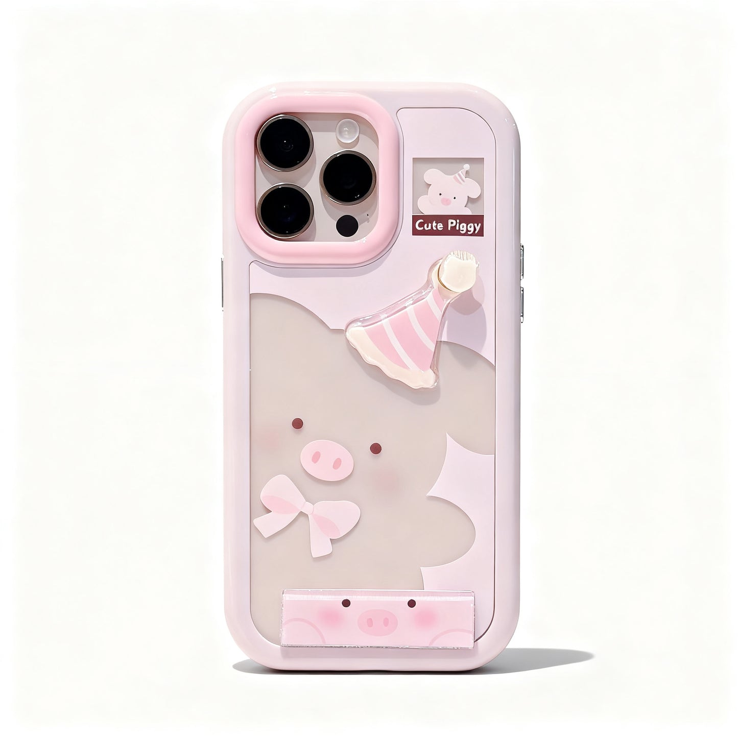 Cute Cartoon Rotating Stand Phone Case for iPhone