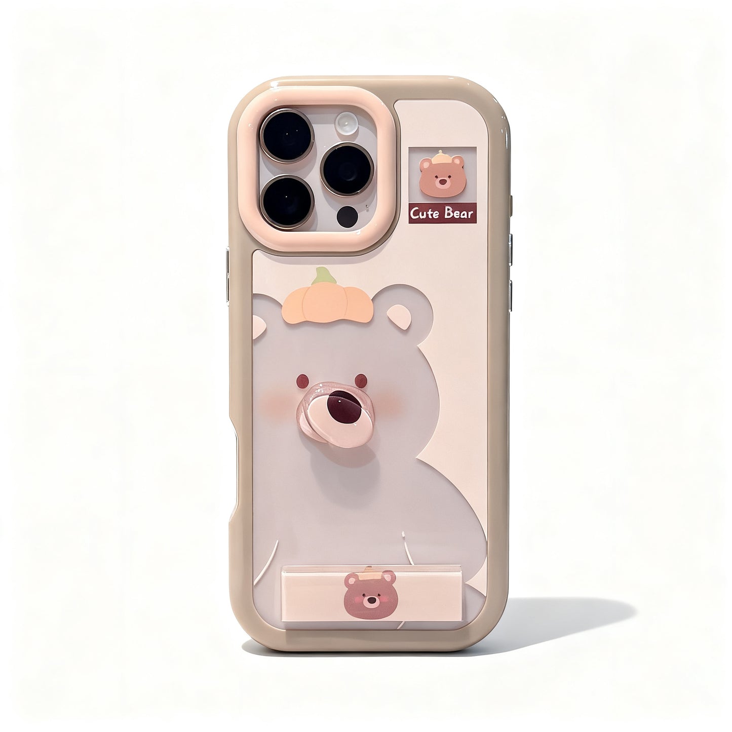 Cute Cartoon Rotating Stand Phone Case for iPhone