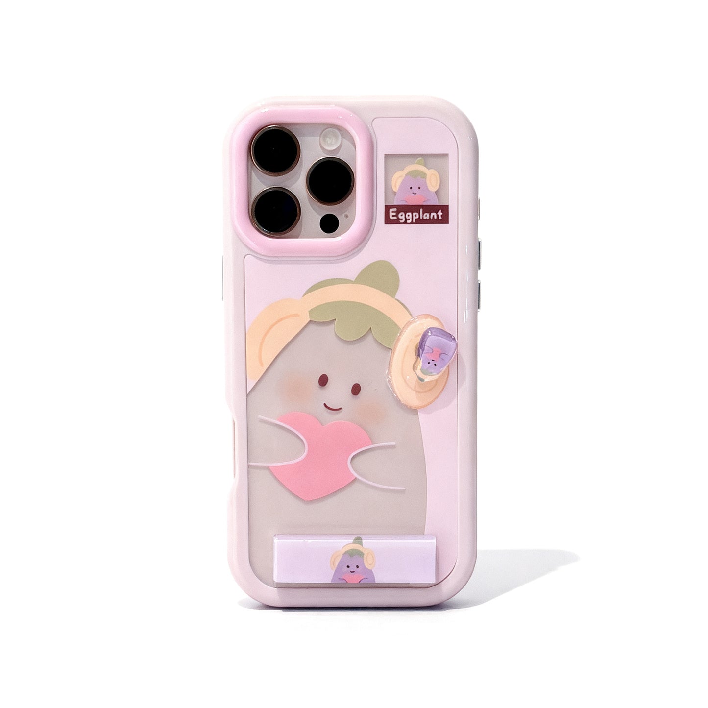 Cute Cartoon Rotating Stand Phone Case for iPhone