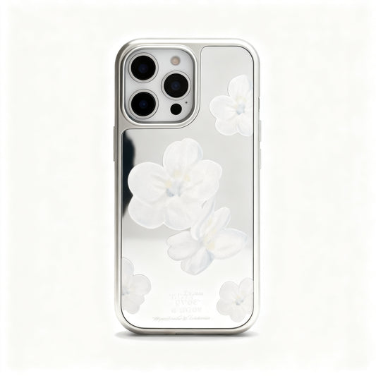 Korean Style Floral Mirror Phone Case for iPhone