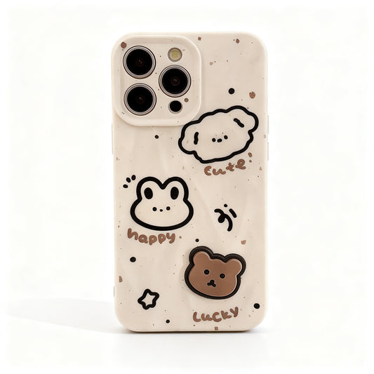 Cute Animal Splash Print Soft Phone Case for iPhone