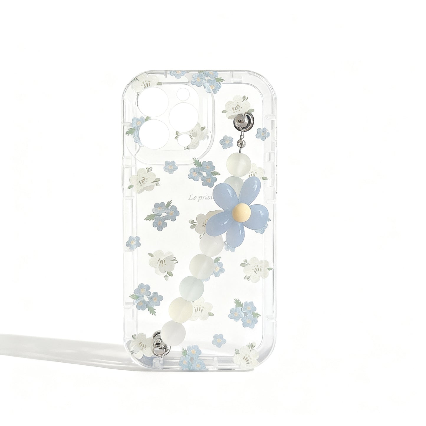 Transparent Floral Pink Soft Phone Case for iPhone