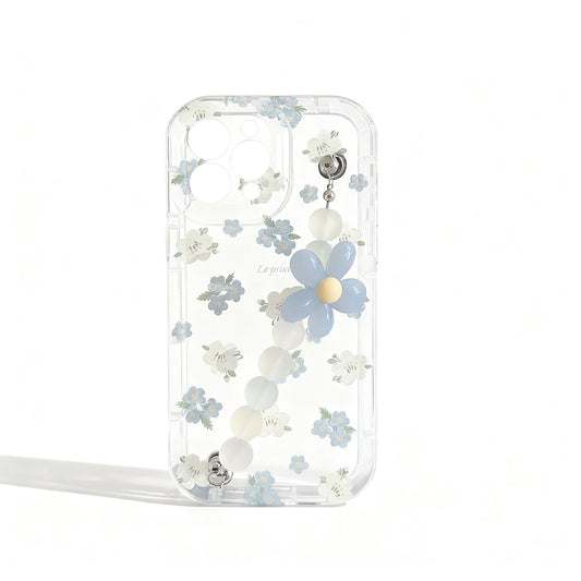 Transparent Floral Pink Soft Phone Case for iPhone