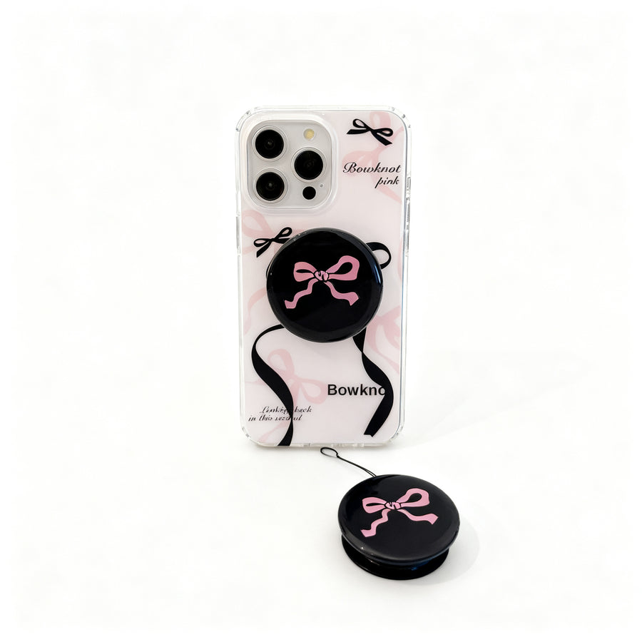 Cute Pink Bow Stand Phone Case for iPhone