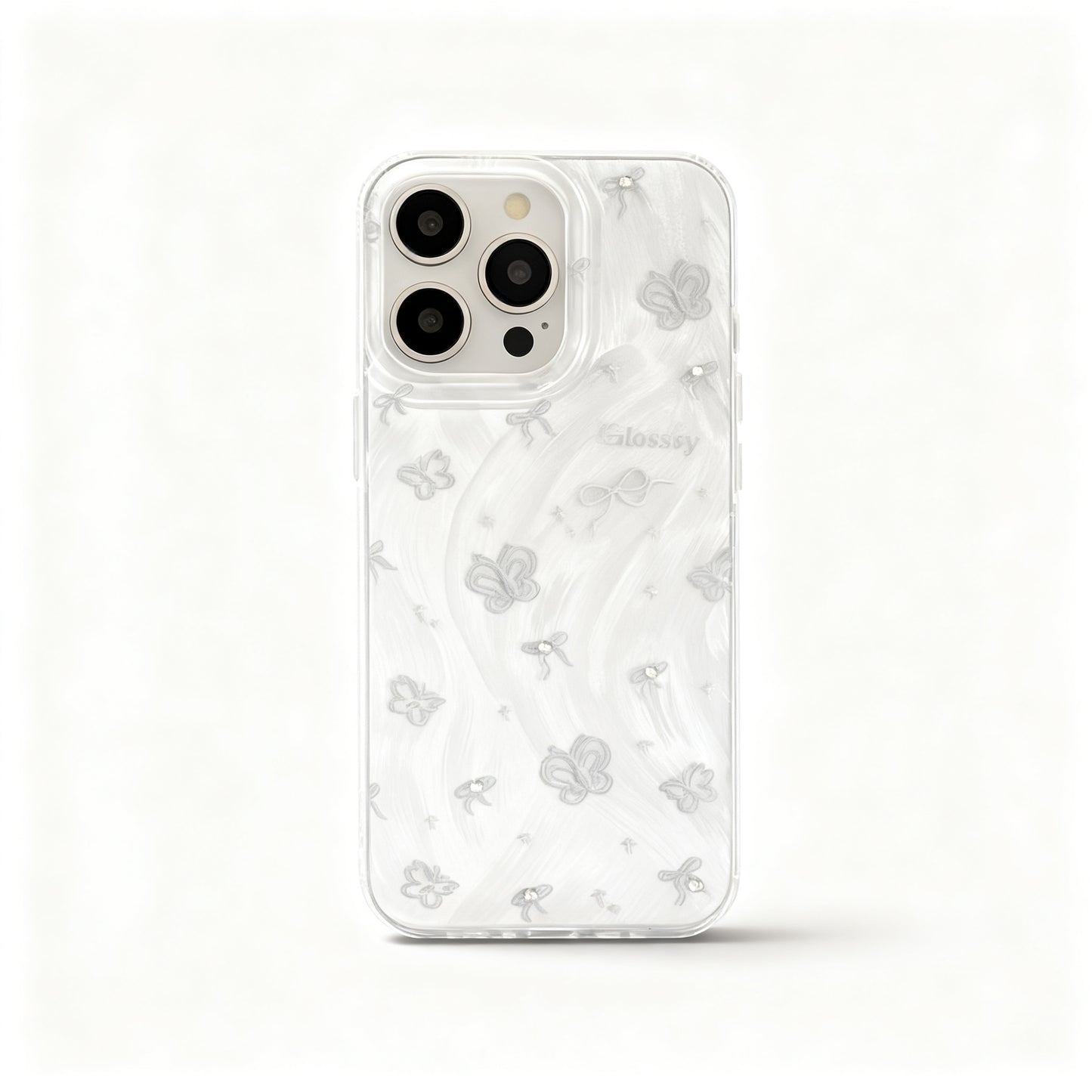 Blue Bowknot Soft Phone Case for iPhone