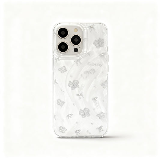 Blue Bowknot Soft Phone Case for iPhone