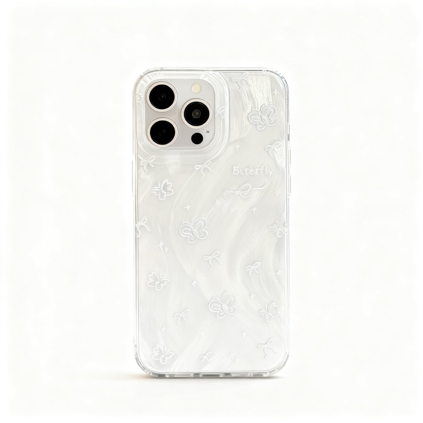 Blue Bowknot Soft Phone Case for iPhone