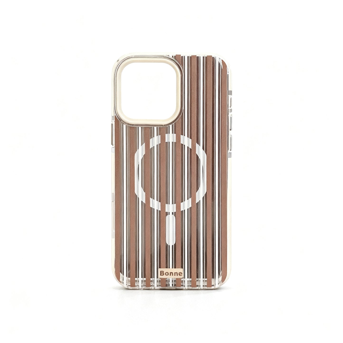 Clear Stripe Magnetic Phone Case with Stand for iPhone