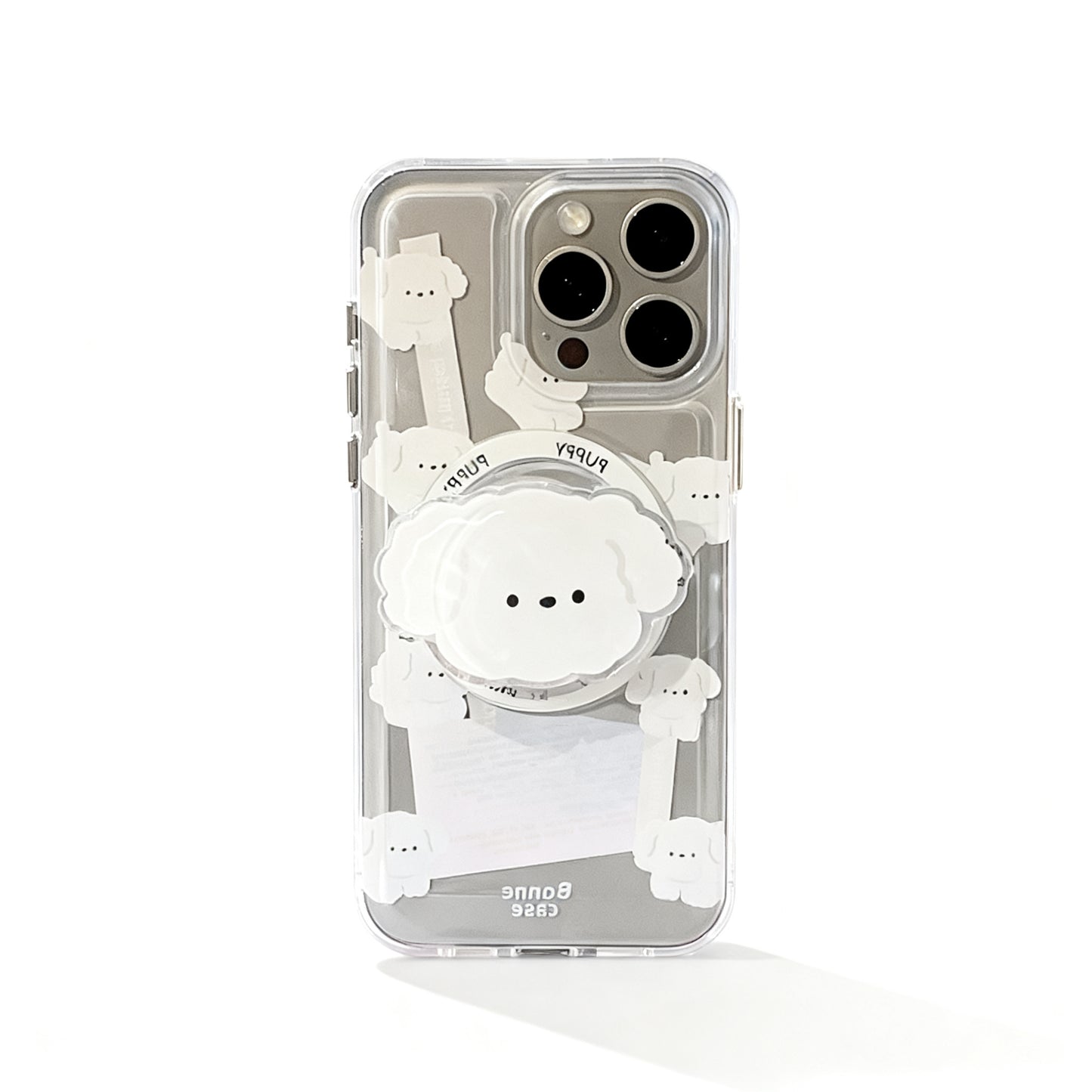Cute Dog Design Magnetic Stand Phone Case for iPhone