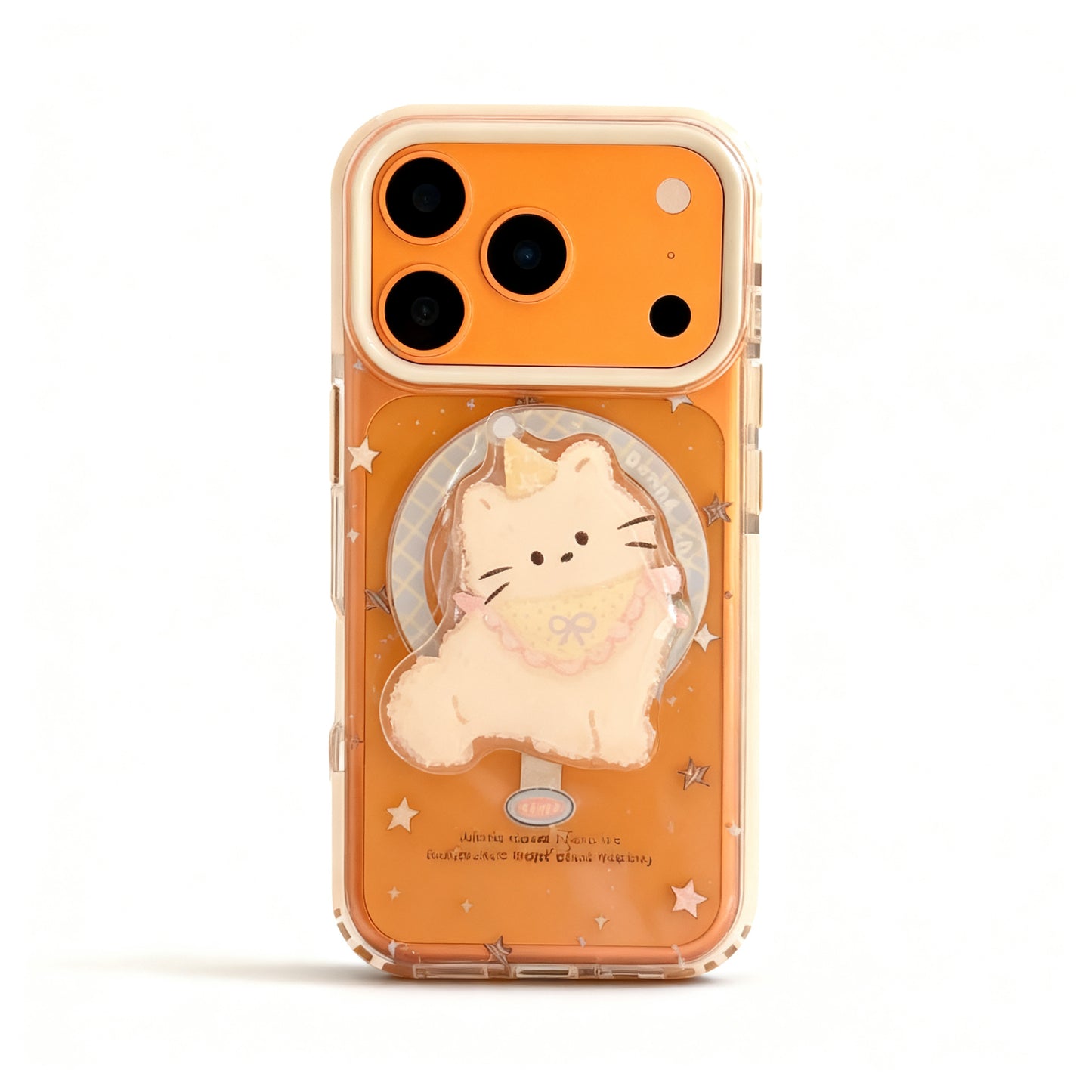 Cute Cat Transparent Magnetic Phone Case for iPhone
