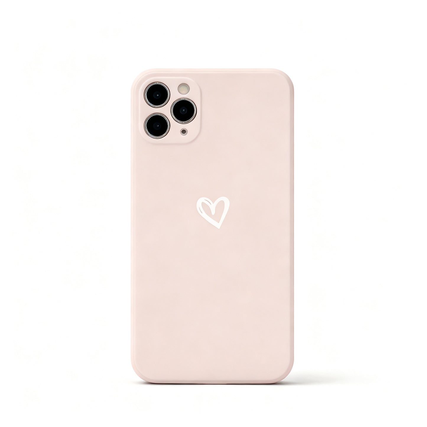 Pink Heart Matte Phone Case for iPhone