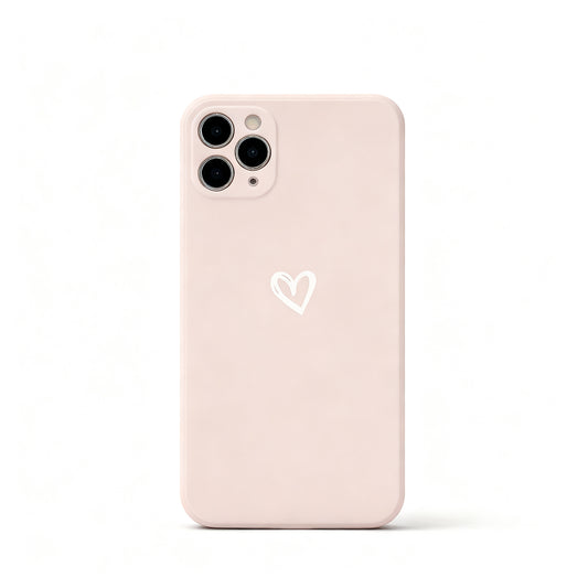 Pink Heart Matte Phone Case for iPhone