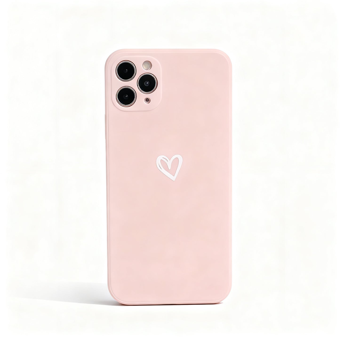 Pink Heart Matte Phone Case for iPhone