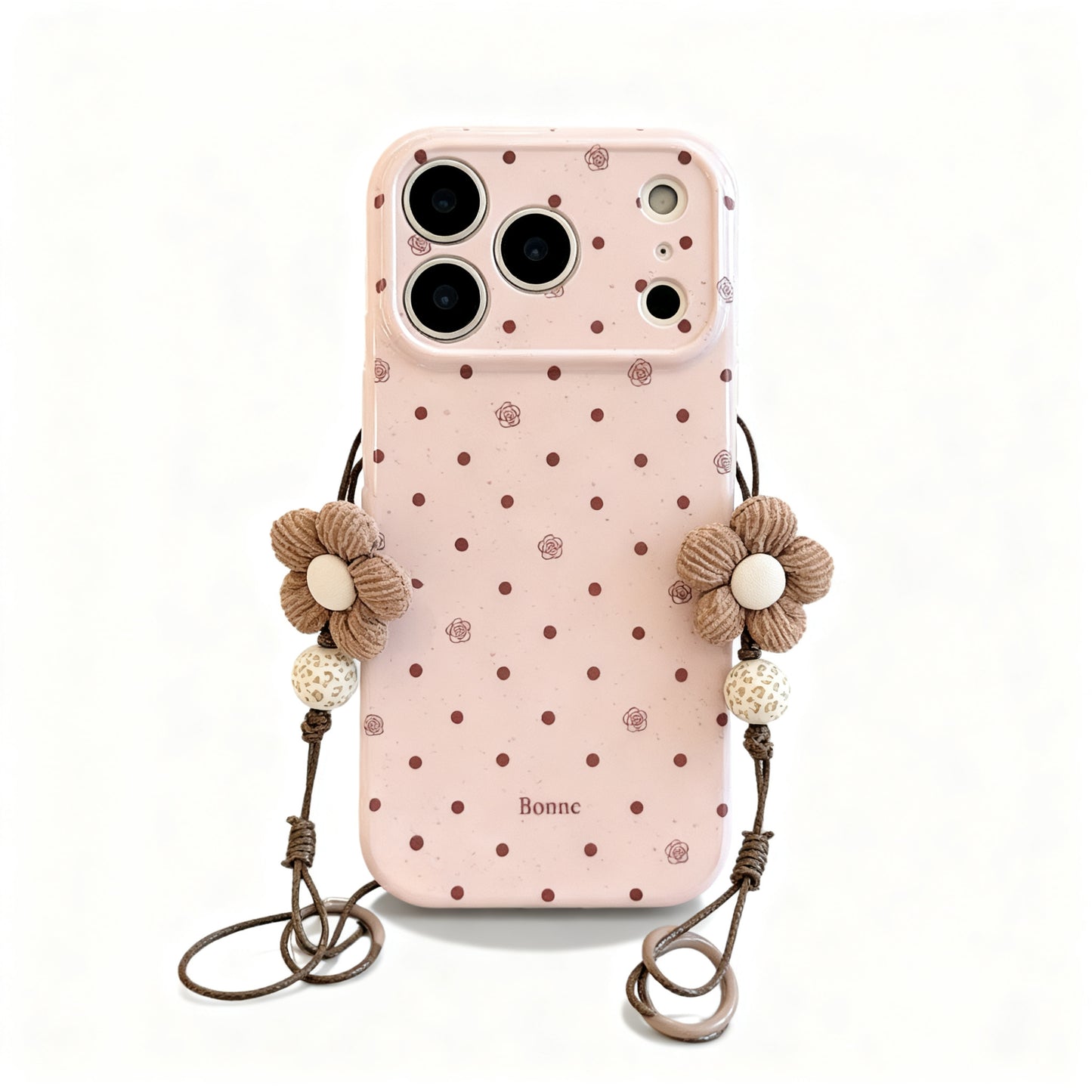 Vintage Pink Polka Dot Soft Phone Case for iPhone