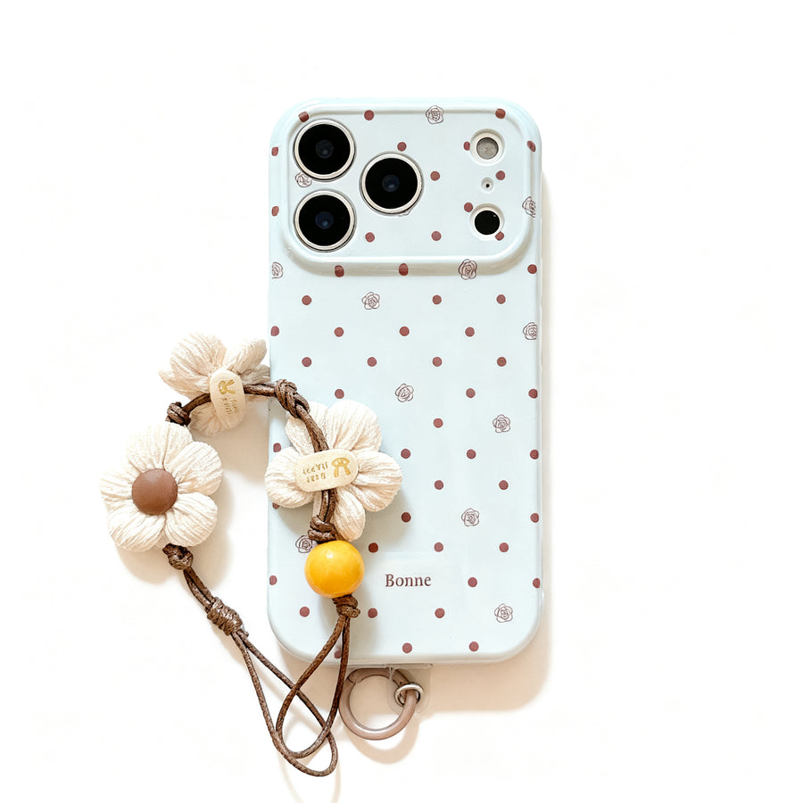 Vintage Pink Polka Dot Soft Phone Case for iPhone