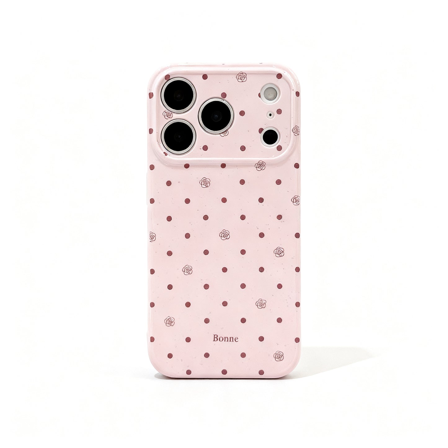 Vintage Pink Polka Dot Soft Phone Case for iPhone