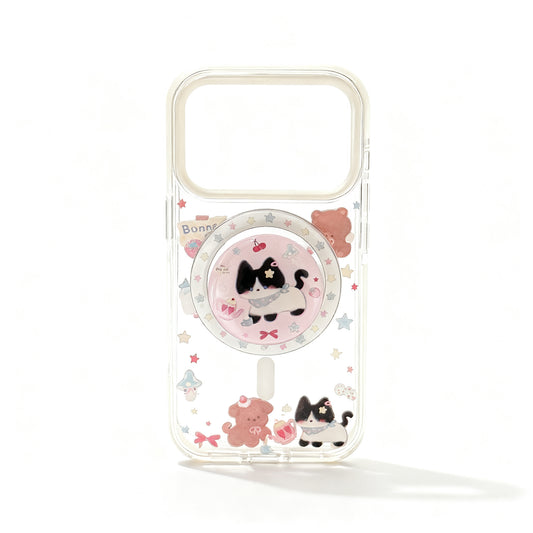 Colorful Cat Design Soft Magnetic Phone Case for iPhone