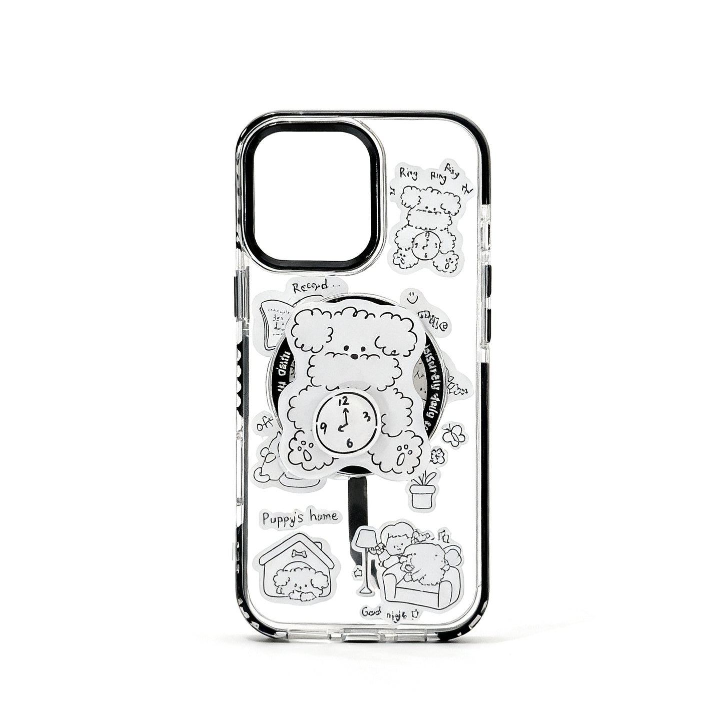 Cute Dog Design Magnetic Stand Phone Case for iPhone