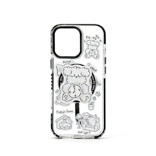Cute Dog Design Magnetic Stand Phone Case for iPhone