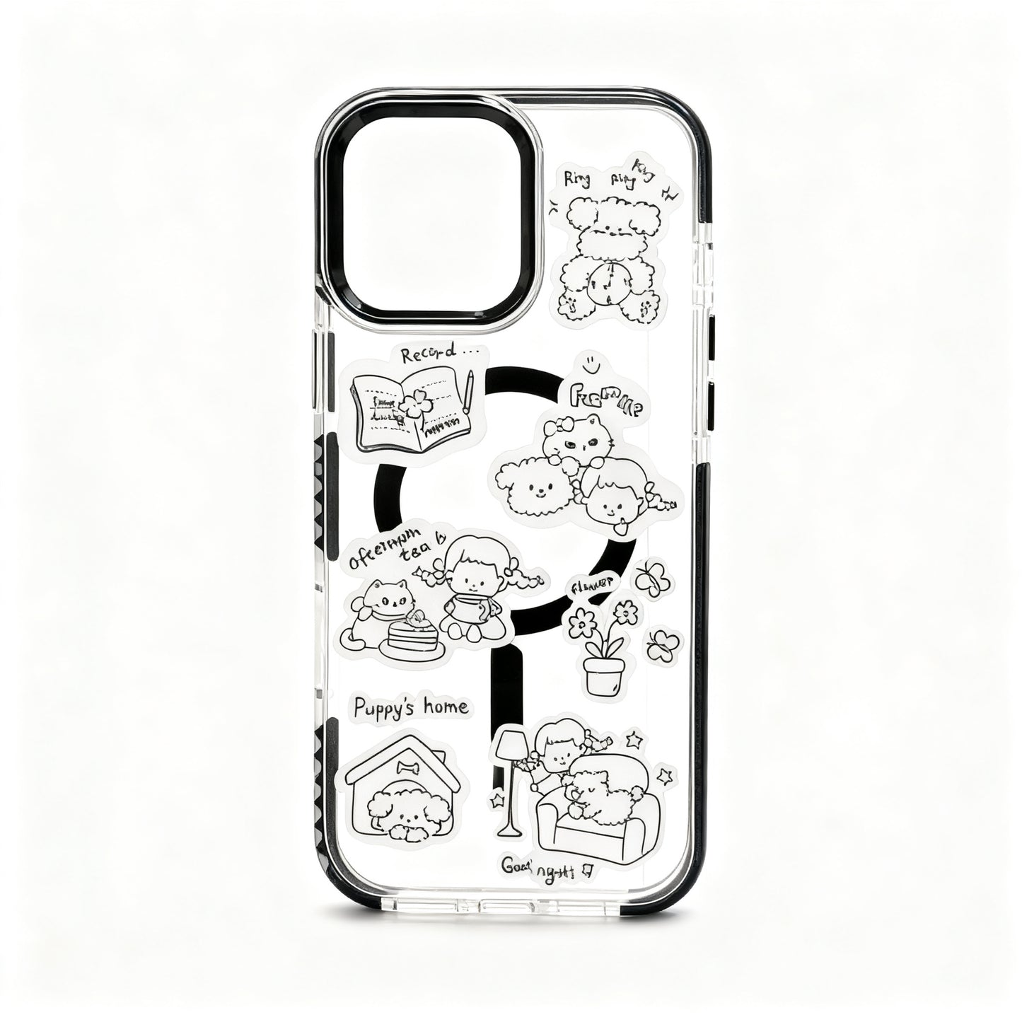 Cute Dog Design Magnetic Stand Phone Case for iPhone