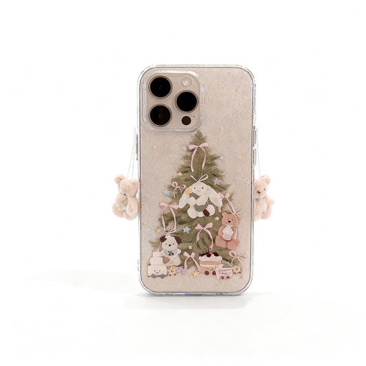 Cute Christmas Tree Soft Glitter Phone Case for iPhone