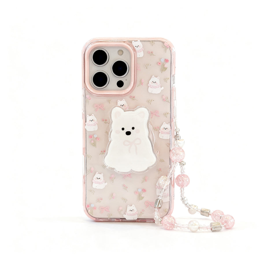Cute Dog Design Stand Phone Case for iPhone