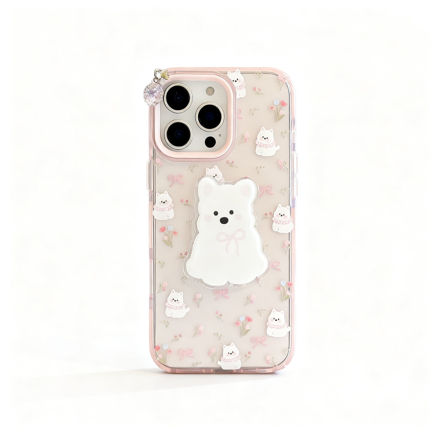 Cute Dog Design Stand Phone Case for iPhone