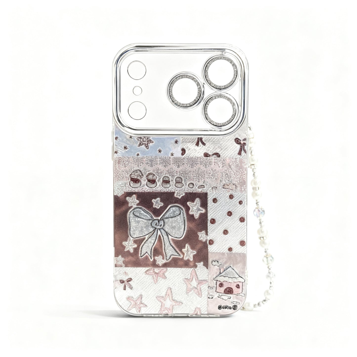Blue Butterfly Bow Soft Phone Case for iPhone