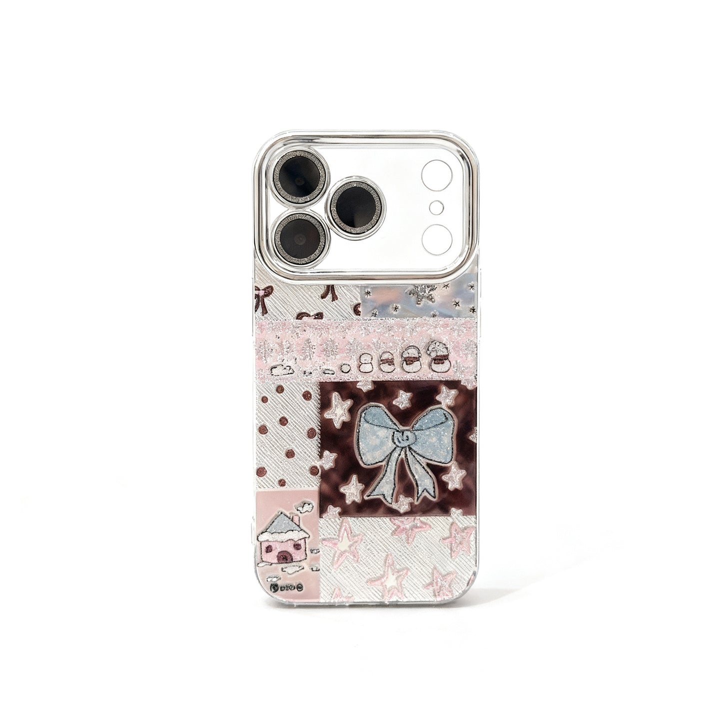 Blue Butterfly Bow Soft Phone Case for iPhone