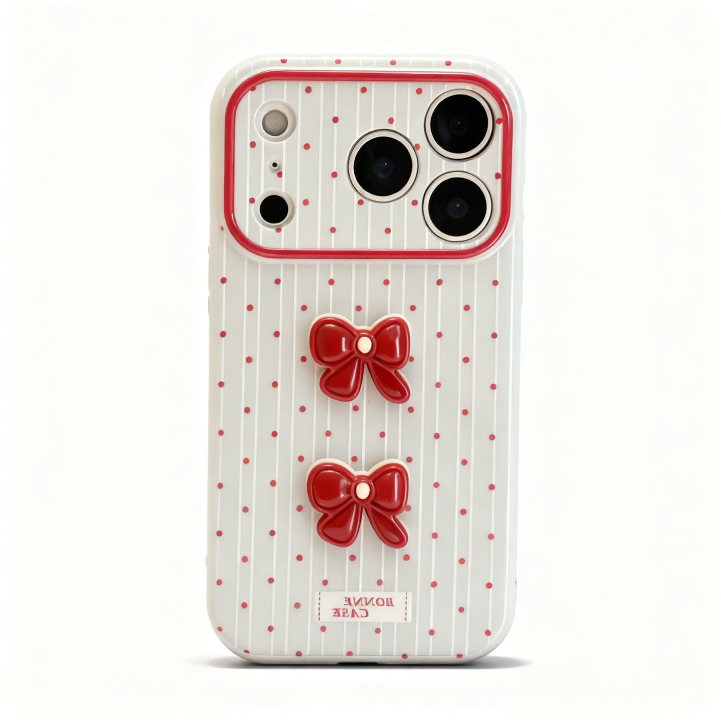 Wine Red Polka Dot Soft Phone Case for iPhone
