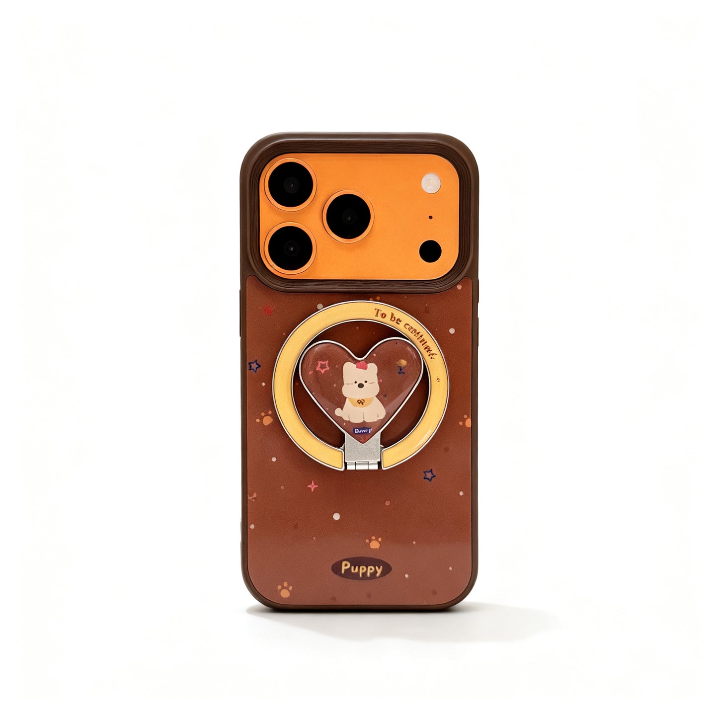 Vintage Brown Chocolate Dog Magnetic Stand Phone Case for iPhone