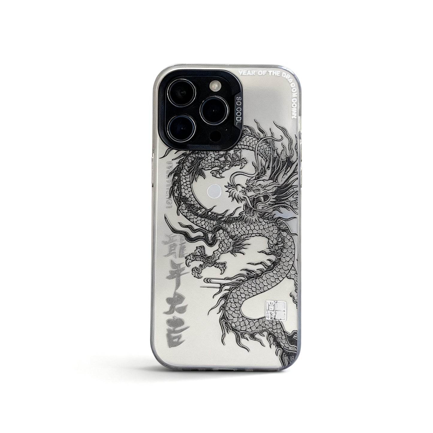 Iridescent Dragon Print Soft Phone Case for iPhone