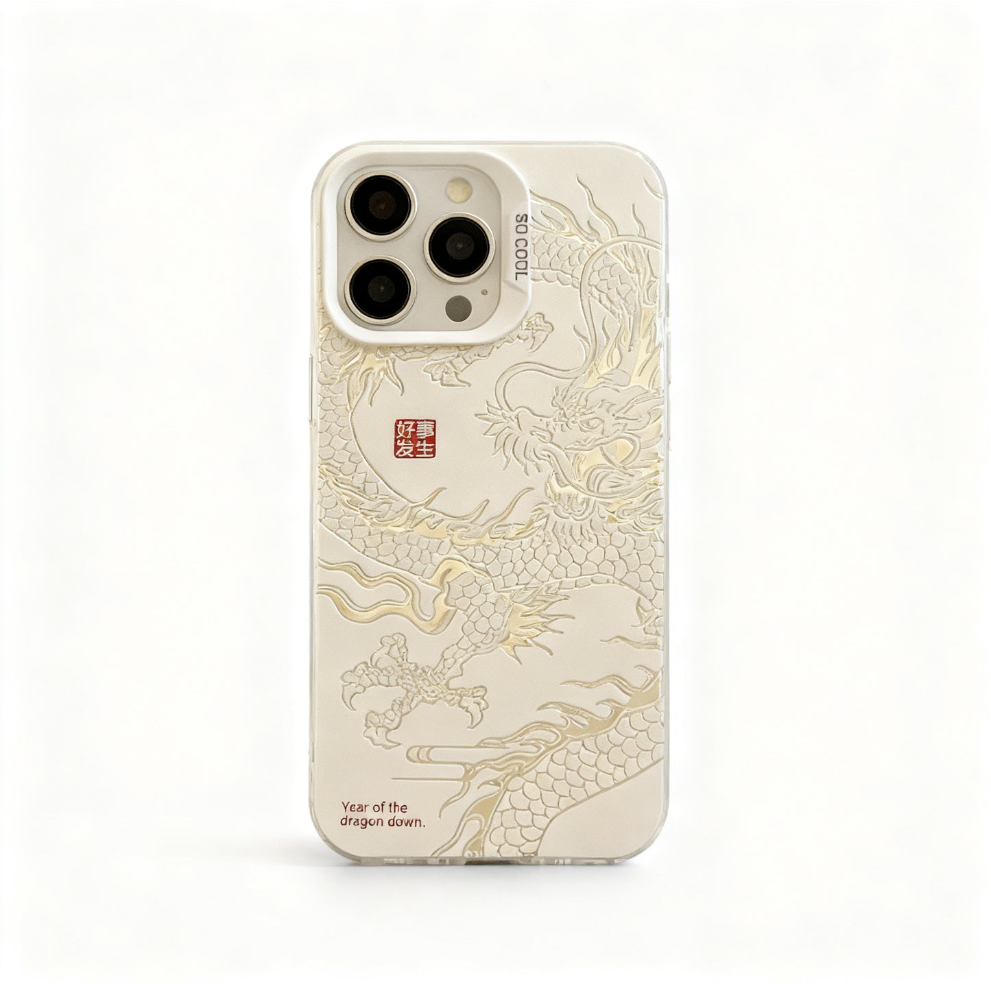 Iridescent Dragon Print Soft Phone Case for iPhone