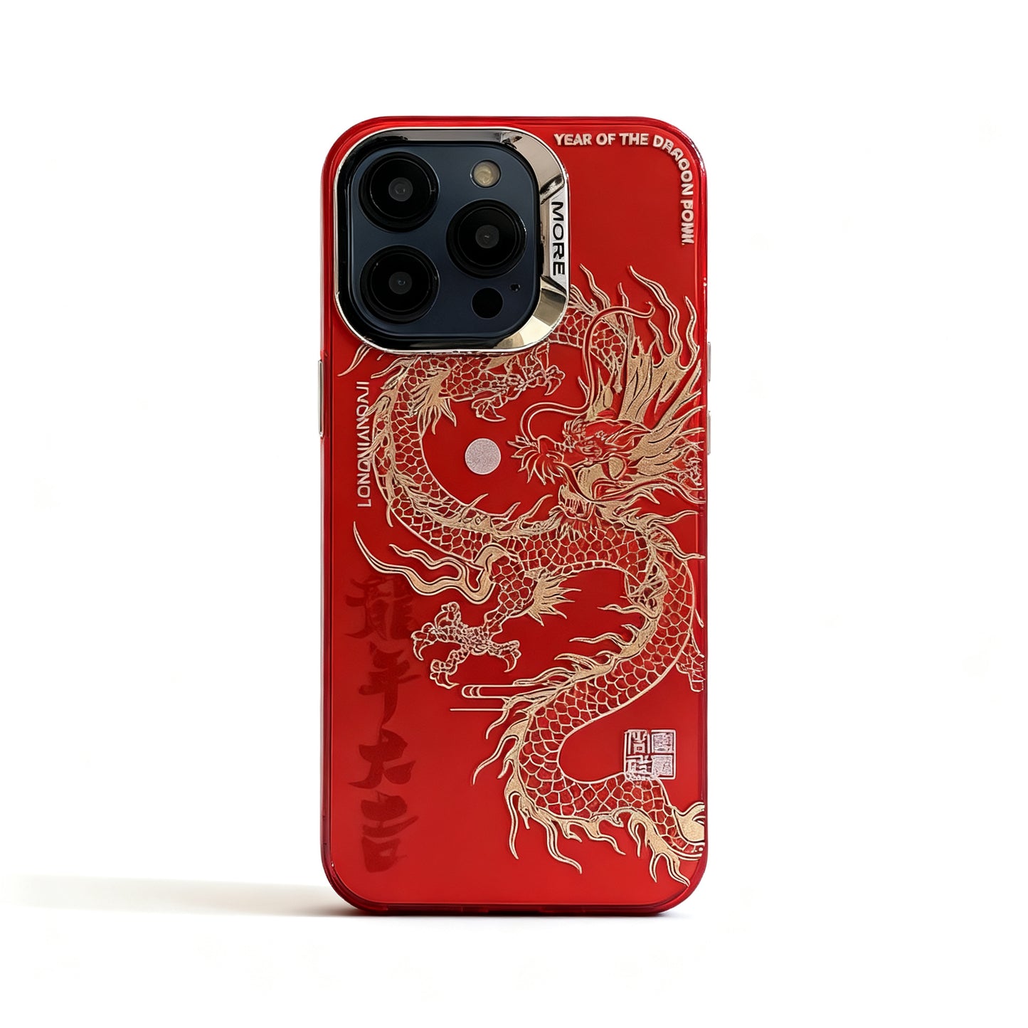 Iridescent Dragon Print Soft Phone Case for iPhone