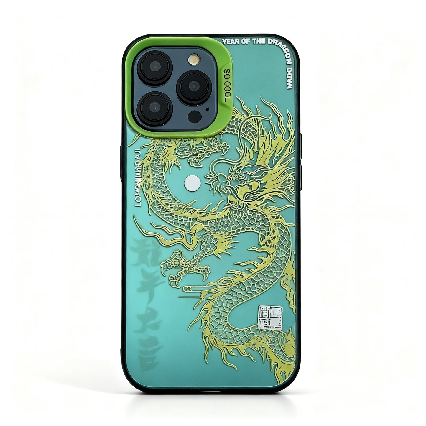 Iridescent Dragon Print Soft Phone Case for iPhone