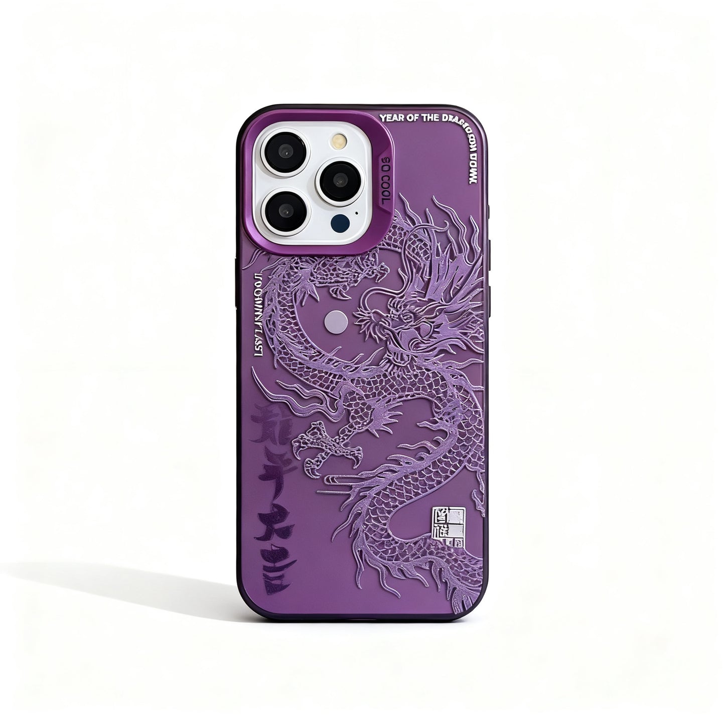 Iridescent Dragon Print Soft Phone Case for iPhone
