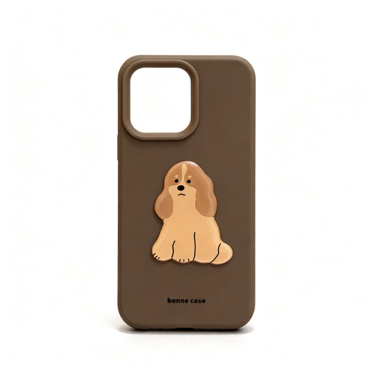 Cute Beige Dog Soft Phone Case for iPhone
