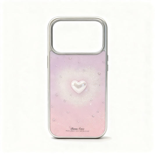 Pink Heart Ombre Glitter Phone Case for iPhone