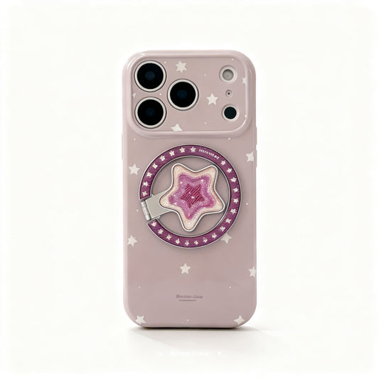Vintage Purple Star Soft Magnetic Phone Case for iPhone