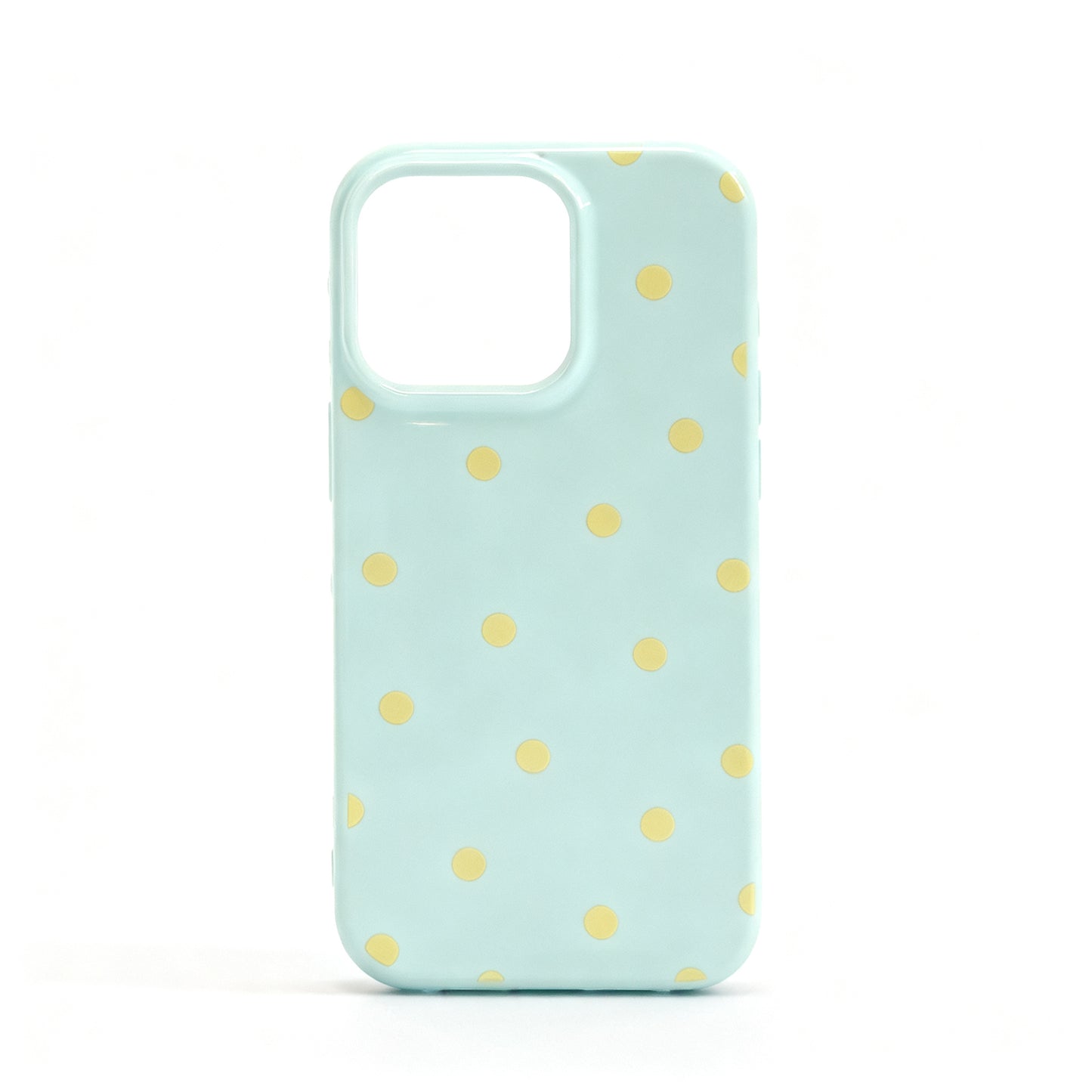 Minimalist Aqua Dot Soft Phone Case for iPhone