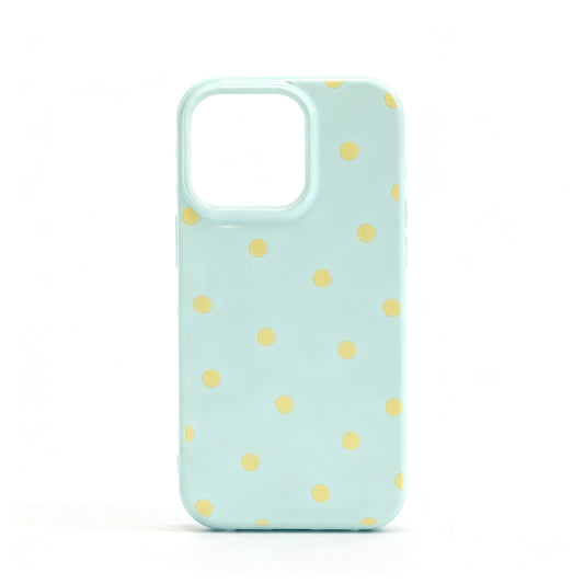 Minimalist Aqua Dot Soft Phone Case for iPhone
