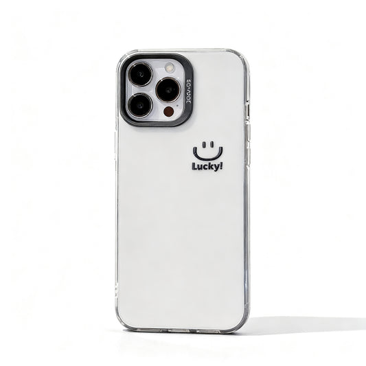 Glossy Yellow Smiley Face Shockproof Phone Case for iPhone