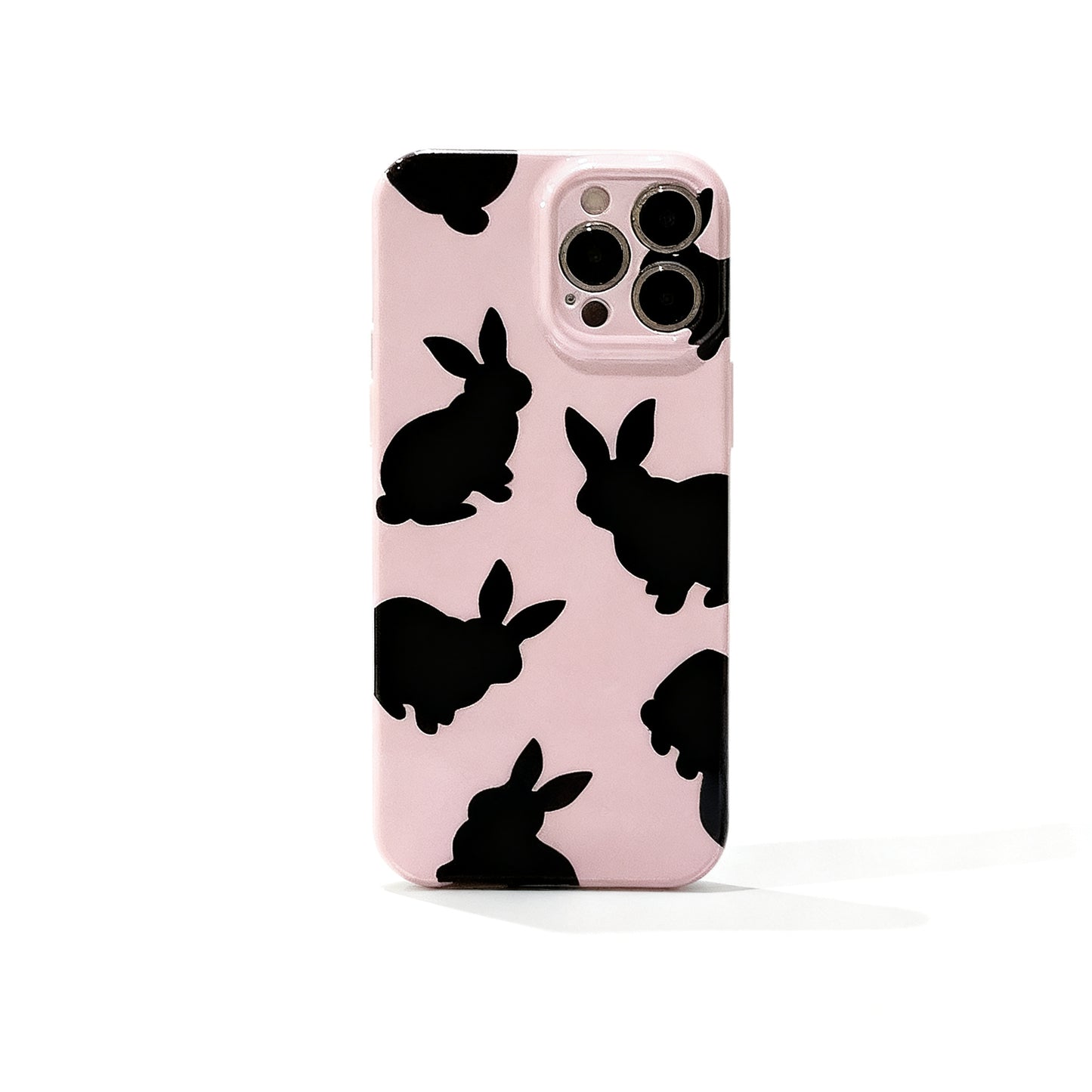 Black Rabbit Minimalist Soft Phone Case for iPhone