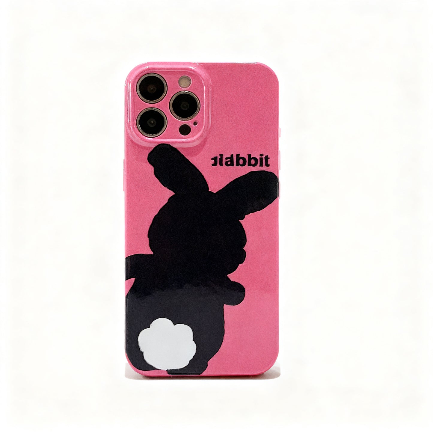 Black Rabbit Minimalist Soft Phone Case for iPhone